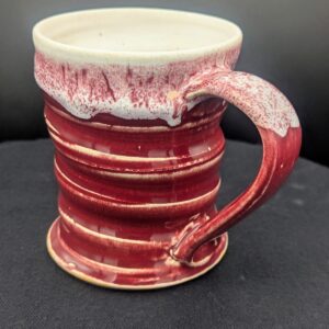 Red and white mug